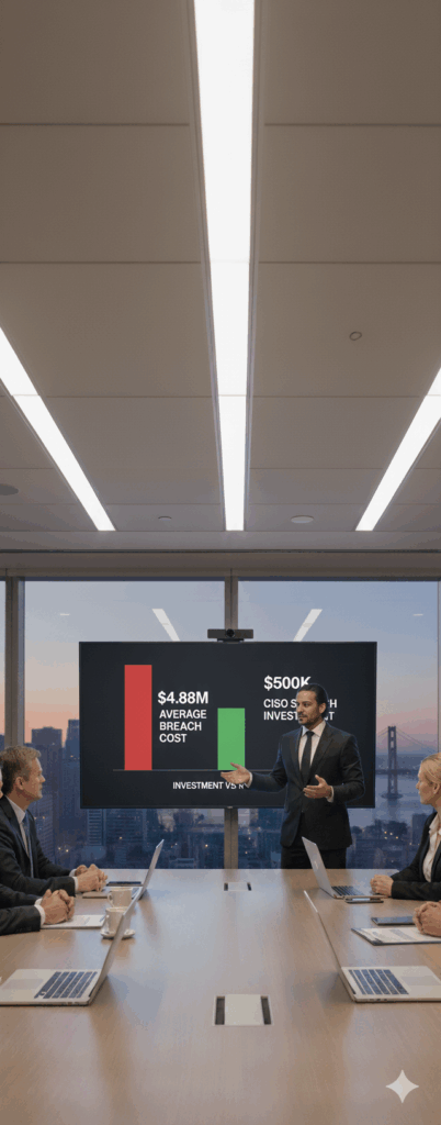 ROI comparison chart for CISO executive search investment
